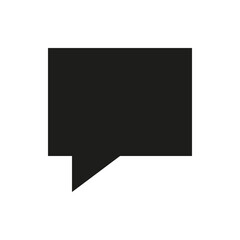 Chat bubble solid icon. Empty speech bubble glyph vector symbol.