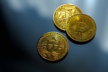 Digital crypto money blockchain symbol. payment