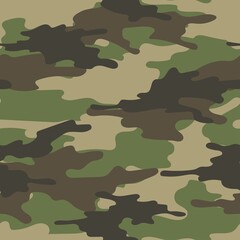 military green camouflage. vector seamless print. army camouflage for clothing or printing