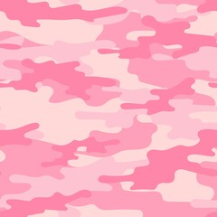 military pink camouflage. seamless print on clothing or print