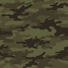 Fototapeta premium green modern army vector camouflage print, seamless pattern for clothing headband or print.