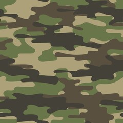 Fototapeta premium army green camouflage. vector print for clothes or print. seamless pattern 