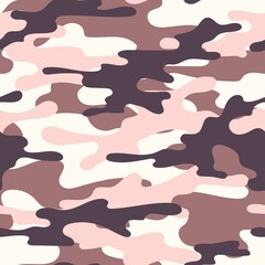 pink military camouflage. vector print for clothes or print. seamless pattern