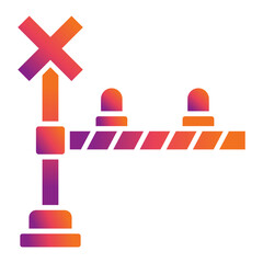 Railroad Crossing Icon
