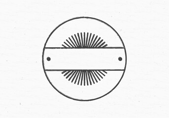 Vintage stamp or seal frame or border. Grunge badge or label. Round shape retro emblem without text. Vector illustration.