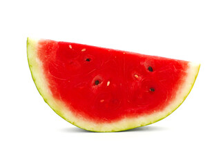 Slice of watermelon fruit isolated on white background
