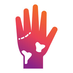 Obraz premium Loss Of Color In Fingers Icon