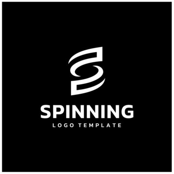 Initial Letter S for Spin Swirl Switch Swap with Vortex Spiral Tornado Twister Hurricane logo design