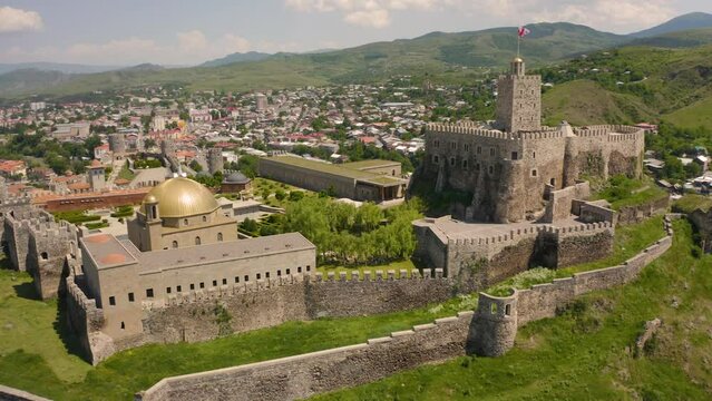 Aerial view of Akhaltsikhe Castle in Georgia