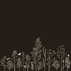 Vector illustration with set of wild plants - 510841914