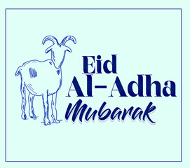 eid al adha mubarak vector illustration poster