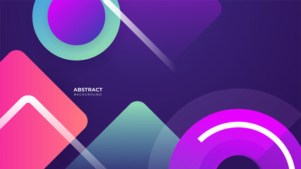 Abstract colorful purple pink shapes presentation background. Gradient dynamic lines background. Modern mosaic pattern colorful geometric design background