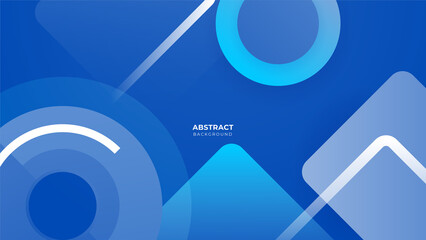 Obraz premium blue banner geometric shapes abstract modern technology background design. Vector abstract graphic presentation design banner pattern background web template.