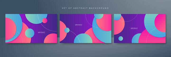 Abstract colorful purple pink shapes presentation background. Gradient dynamic lines background. Modern mosaic pattern colorful geometric design background