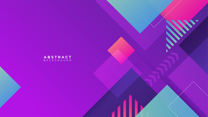 Abstract colorful purple pink shapes presentation background. Gradient dynamic lines background. Modern mosaic pattern colorful geometric design background