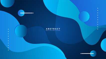 Abstract blue banner geometric shapes background. Vector abstract graphic design banner pattern presentation background web template.