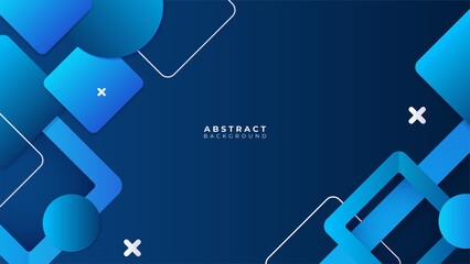 Fototapeta na wymiar Dark blue banner geometric shapes abstract background geometry shine and layer element vector for presentation design. Suit for business, corporate, institution, party, festive, seminar, and talks.