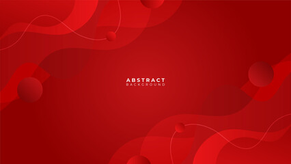 Modern red banner geometric shapes corporate abstract technology background. Vector abstract graphic design banner pattern presentation background web template.