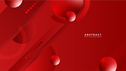 Abstract red banner geometric shapes vector technology background, for design brochure, website, flyer. Geometric red banner geometric shapes wallpaper for poster, presentation, landing page