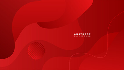 red banner geometric shapes abstract modern technology background design. Vector abstract graphic presentation design banner pattern background web template.