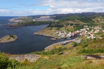 Fototapeta na wymiar Sogndalstrand town in Rogaland, Norway