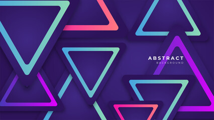 Abstract colorful purple pink shapes presentation background. Gradient dynamic lines background. Modern mosaic pattern colorful geometric design background