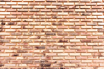 Brown brick wall texture with rough pattern Wallpaper background. Brick wall.