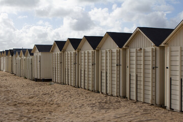 The beautiful bath houses in Oistreham