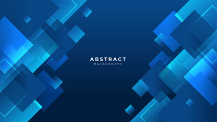 Fototapeta na wymiar Abstract blue banner geometric shapes geometric light triangle line shape with futuristic concept presentation background