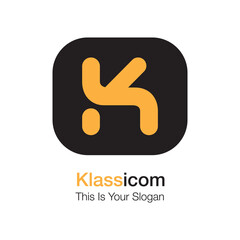 Professional K letter  logo  design Free Vector