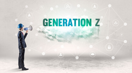 Engineer working on a social media concept