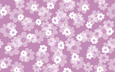 Seamless floral pattern based on traditional folk art ornaments. Colorful flowers on color background. Scandinavian style. Sweden nordic style. Vector illustration. Simple minimalistic pattern