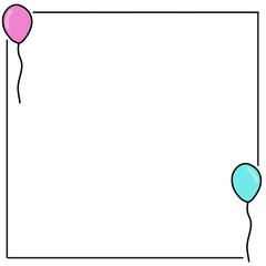 frame with balloons