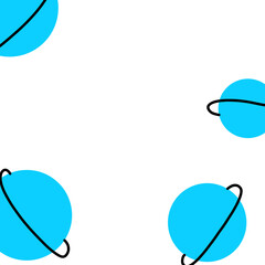 Saturn illustration  of an background with a frame