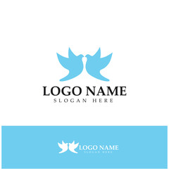 Bird wing Dove icon Template vector illustration