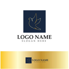 Bird wing Dove icon Template vector illustration