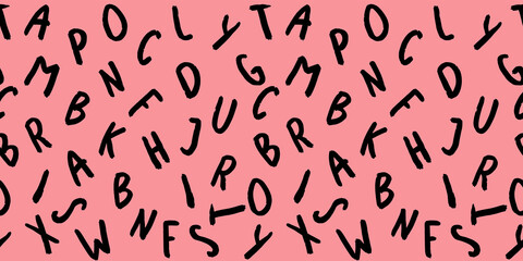 template with the image of keyboard symbols. set of letters. Surface template. pastel purple red background. Banner for insertion into site. Horizontal image