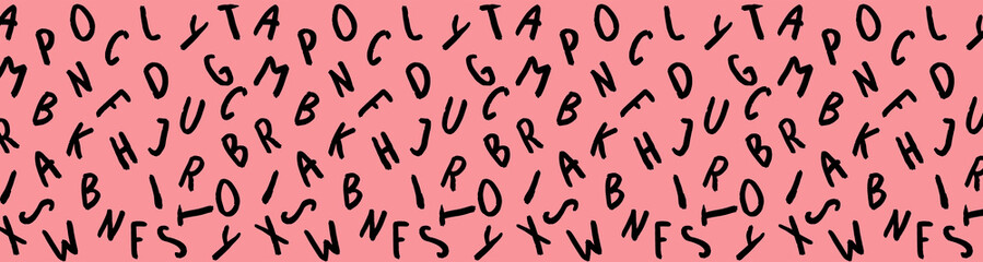 template with the image of keyboard symbols. set of letters. Surface template. pastel purple red background. Banner for insertion into site. Horizontal image