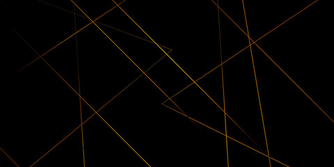 Abstract black with gold lines, triangles background modern design. Close up of checkered fabric with textile texture background.  Design print for illustration, textile, wallpaper, background . 
