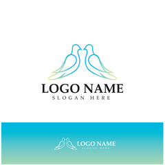 Bird wing Dove icon Template vector illustration