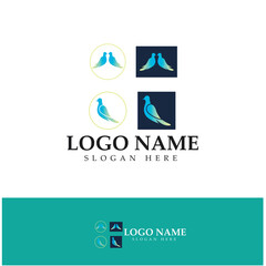Bird wing Dove icon Template vector illustration