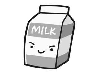 牛乳のキャラクターのイラスト