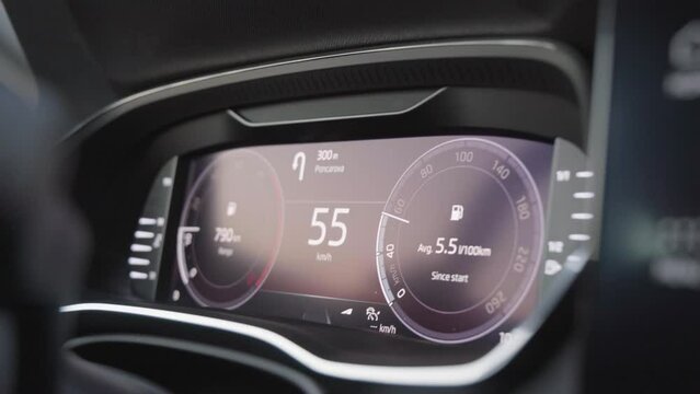 Speedometer of a luxurious car - closeup