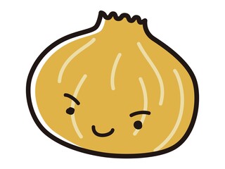 玉ねぎのキャラクターのイラスト