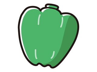 ピーマンのキャラクターのイラスト