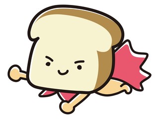 パンのキャラクターのイラスト