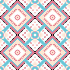 Geometric ethnic oriental seamless pattern traditional Design for background, carpet, wallpaper, clothing, wrapping, Batik, fabric, vector, illustration, boho embroidery style.