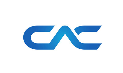 Connected CAC Letters logo Design Linked Chain logo Concept