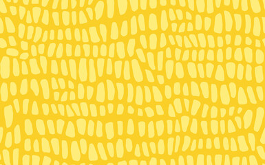 Abstract modern crocodile leather seamless pattern. Animals trendy background. Orange decorative vector illustration for print, fabric, textile. Modern ornament of stylized alligator skin