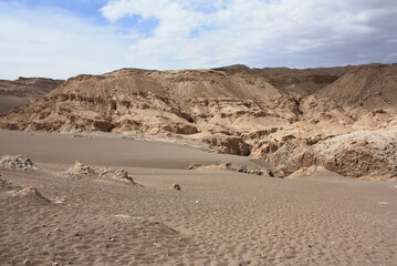 Moon valley of Atacama desert	